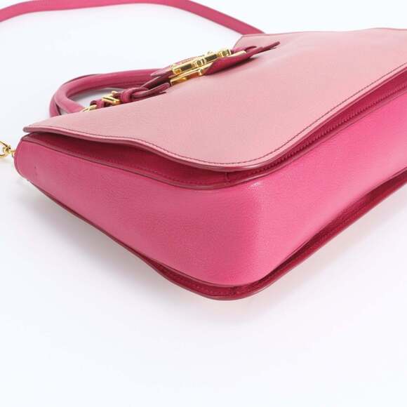 Miu Miu Miu Leather Handbag Shoulder Crossbody Pink Women's - Picture 4 of 12